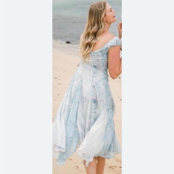 Free People Heart To Heart Midi Dress in Blue - Picture 15 of 15